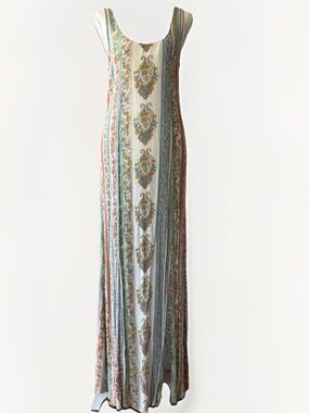 O'Neill Women's Boho Floral Maxi Dress Medium Sleeveless Strappy Back Beachy